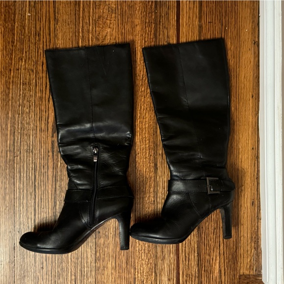 Enzo Angiolini Black Leather Boots - Picture 4 of 8